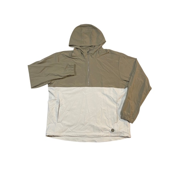 Puma Other - Puma Ripguard Anorak Golf Jacket Mens Windbreaker Tan Cream Colorblock Ripstop